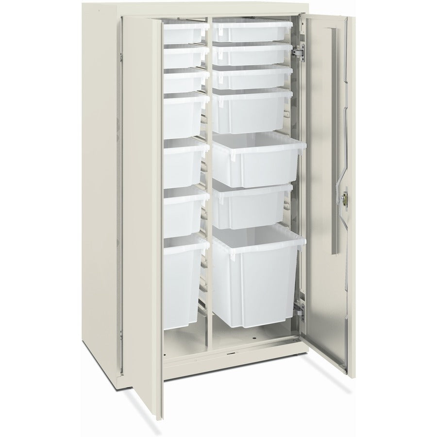 HON Flagship HFMSC185230RWB Storage Cabinet - 30" x 52" - Lockable, Leveling Glide, Removable Lock, Key Lock, Modular - Loft - Loft
