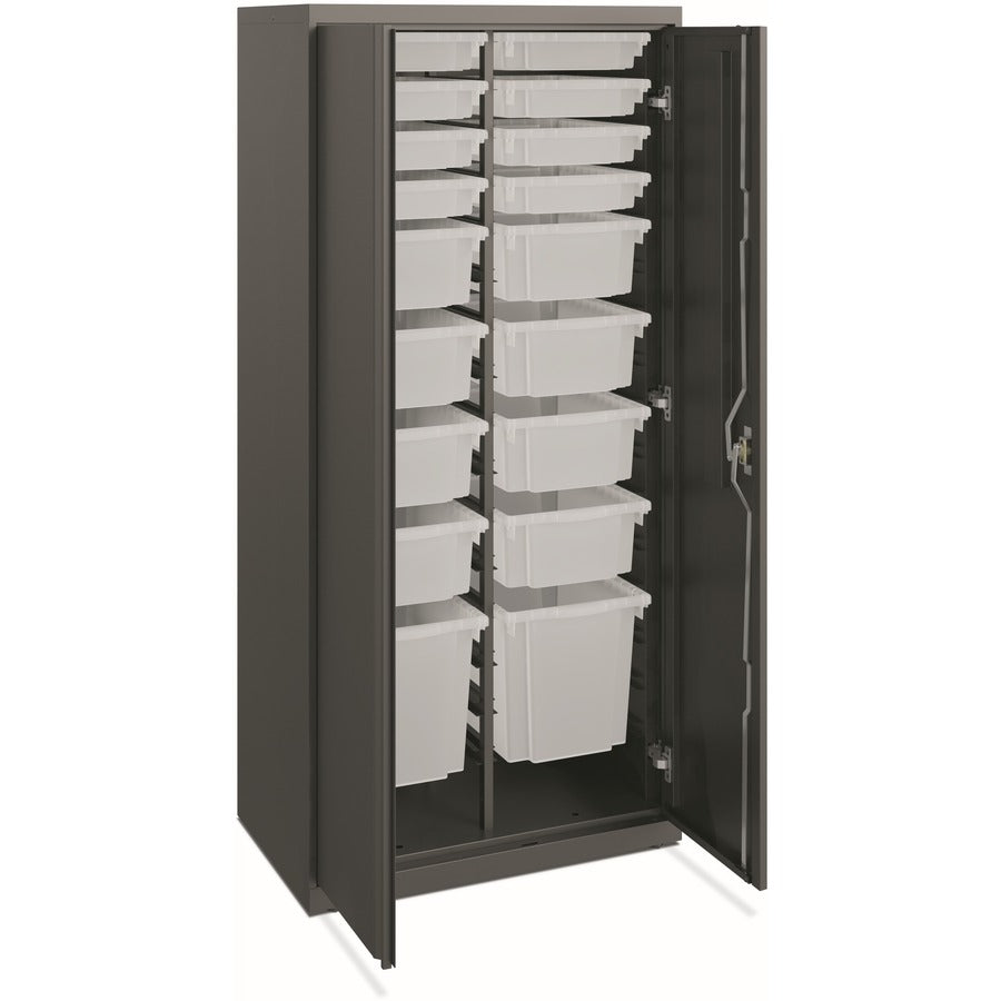 hon-flagship-hfmsc186430rwb-storage-cabinet-30-x-64-lockable-leveling-glide-removable-lock-key-lock-modular-charcoal-charcoal_honsc186430lgs - 2