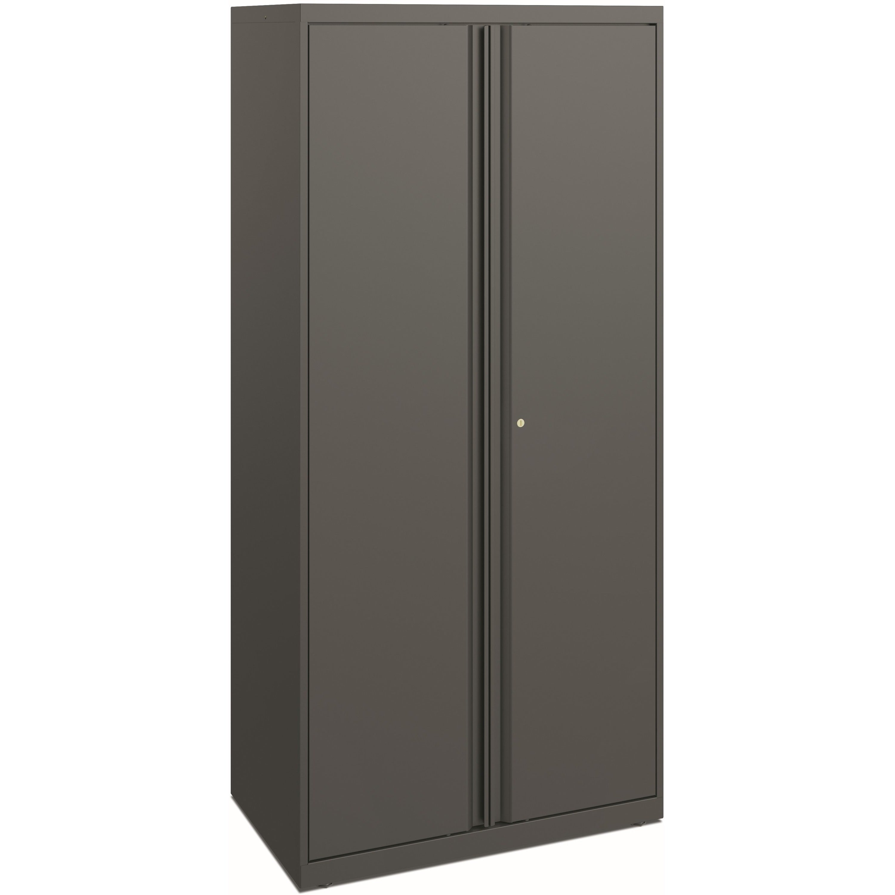 hon-flagship-hfmsc186430rwb-storage-cabinet-30-x-64-lockable-leveling-glide-removable-lock-key-lock-modular-charcoal-charcoal_honsc186430lgs - 1