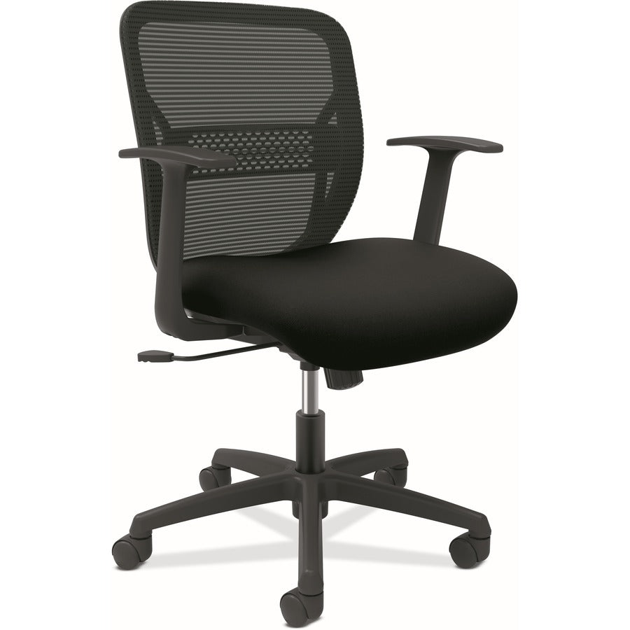 Gateway Mid-Back Task Chair, Supports Up to 250 lb, 17" to 22" Seat Height, Black