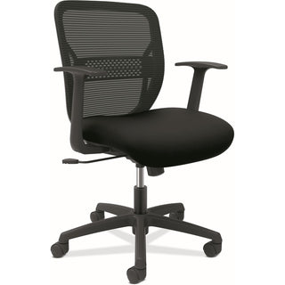 Gateway Mid-Back Task Chair, Supports Up to 250 lb, 17" to 22" Seat Height, Black