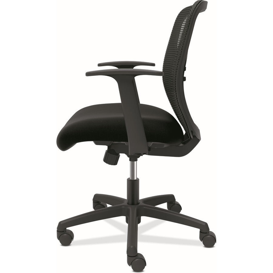 Gateway Mid-Back Task Chair, Supports Up to 250 lb, 17" to 22" Seat Height, Black