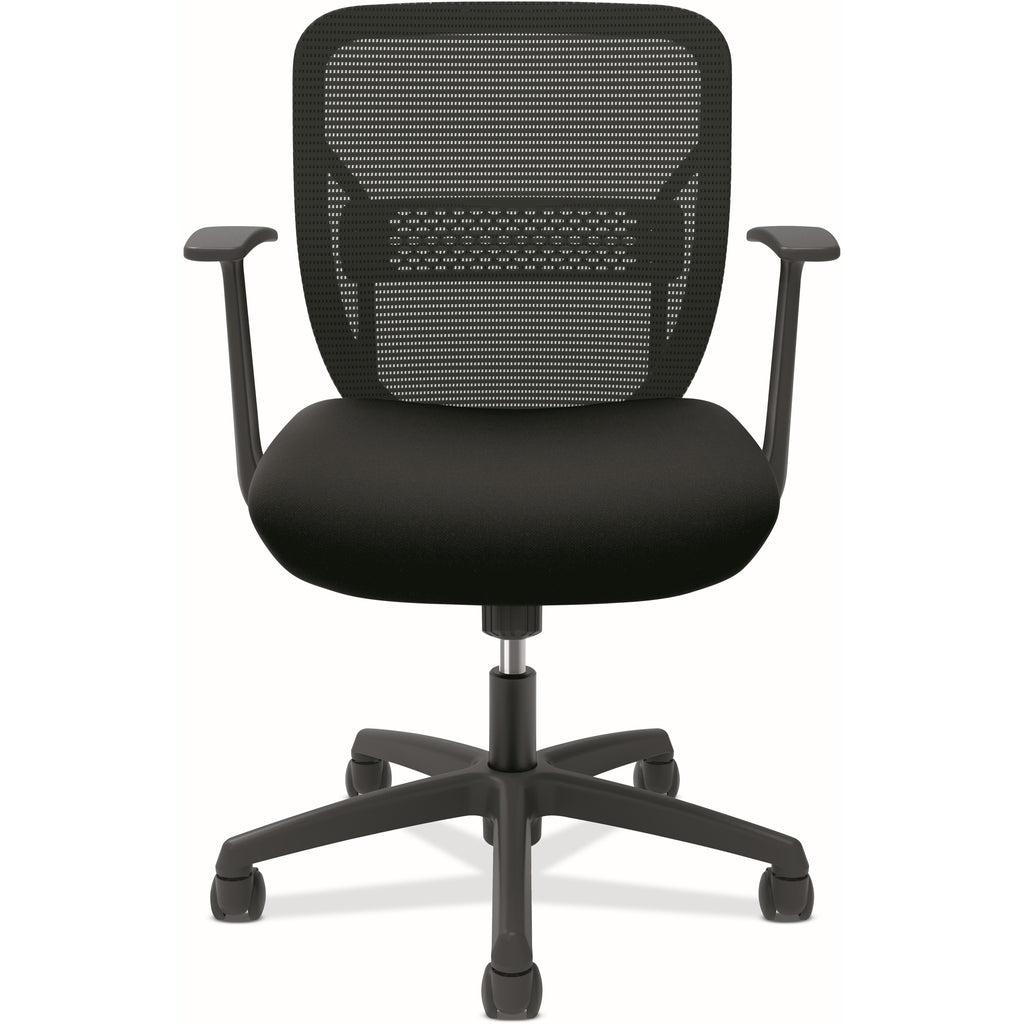 Gateway Mid-Back Task Chair, Supports Up to 250 lb, 17" to 22" Seat Height, Black