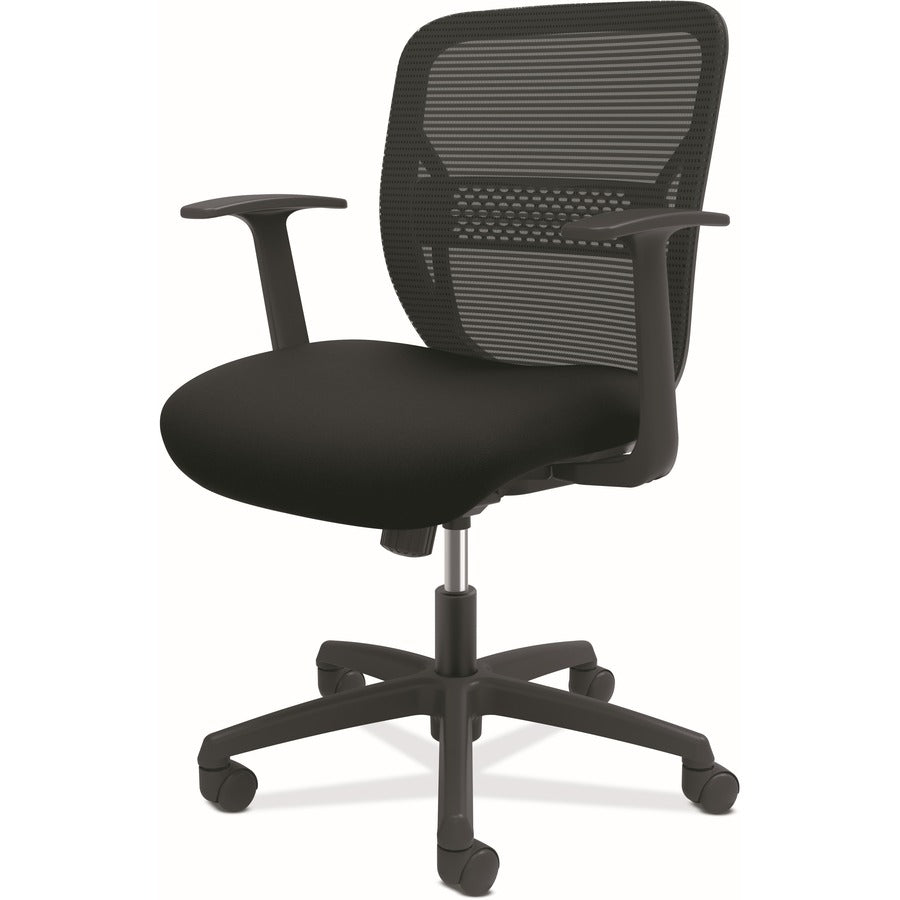 Gateway Mid-Back Task Chair, Supports Up to 250 lb, 17" to 22" Seat Height, Black