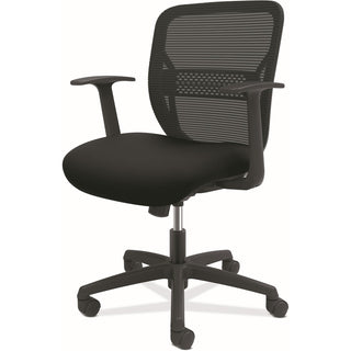 Gateway Mid-Back Task Chair, Supports Up to 250 lb, 17" to 22" Seat Height, Black