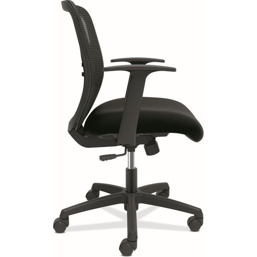 Gateway Mid-Back Task Chair, Supports Up to 250 lb, 17" to 22" Seat Height, Black