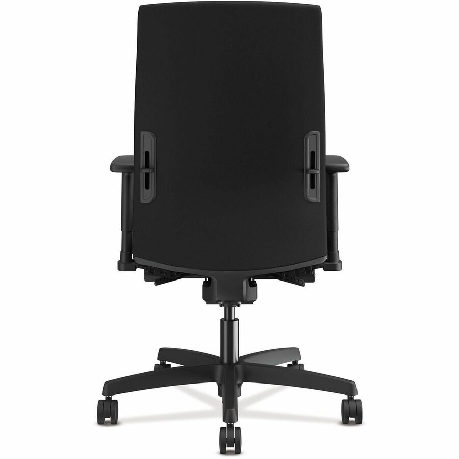 Ignition 2.0 Upholstered Mid-Back Task Chair With Lumbar, Supports Up to 300 lb, 17" to 22" Seat Height, Black