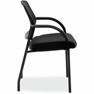 Lota Series Guest Side Chair, 23" x 24.75" x 34.5", Black Seat, Black Back, Black Base