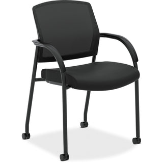 Lota Series Guest Side Chair, 23" x 24.75" x 34.5", Black Seat, Black Back, Black Base