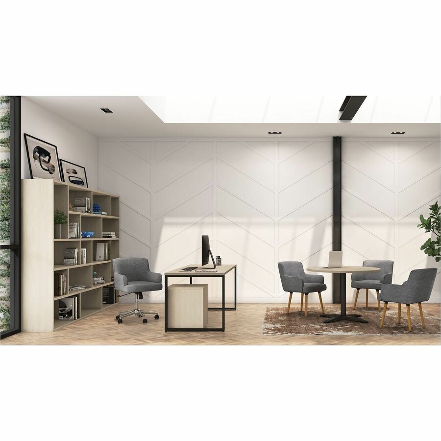 Matter Multipurpose Chair, 23" x 24.8" x 34", Light Gray Seat/Back, Natural Wood Base, Ships in 7-10 Business Days