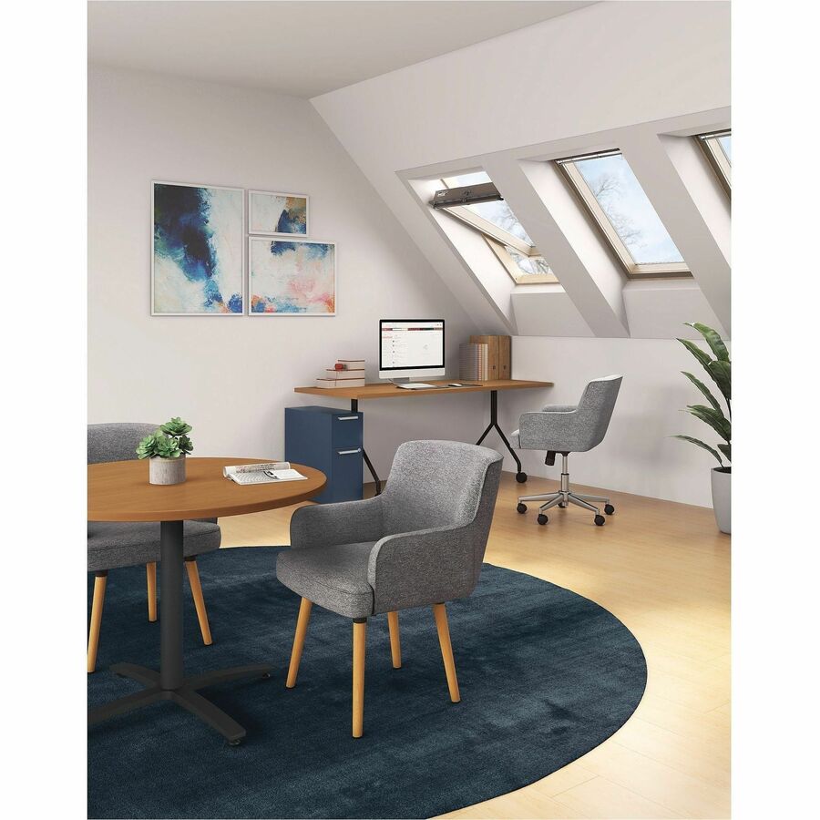 Matter Multipurpose Chair, 23" x 24.8" x 34", Light Gray Seat/Back, Natural Wood Base, Ships in 7-10 Business Days