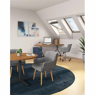 Matter Multipurpose Chair, 23" x 24.8" x 34", Light Gray Seat/Back, Natural Wood Base, Ships in 7-10 Business Days