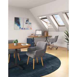 Matter Multipurpose Chair, 23" x 24.8" x 34", Light Gray Seat, Light Gray Back, Chrome Base, Ships in 7-10 Business Days