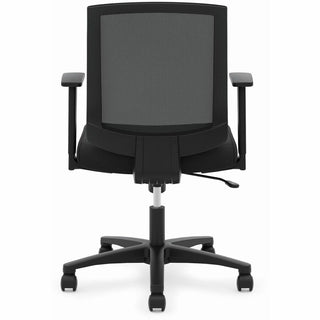 HON Torch Mesh Mid-Back Task Chair - Fabric Seat - Black Mesh Back - Black Frame - Mid Back - 5-star Base - Black - Armrest