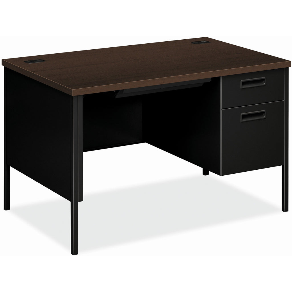 Metro Classic Series Right Pedestal Desk, 48" x 30" x 29.5", Mocha/Black