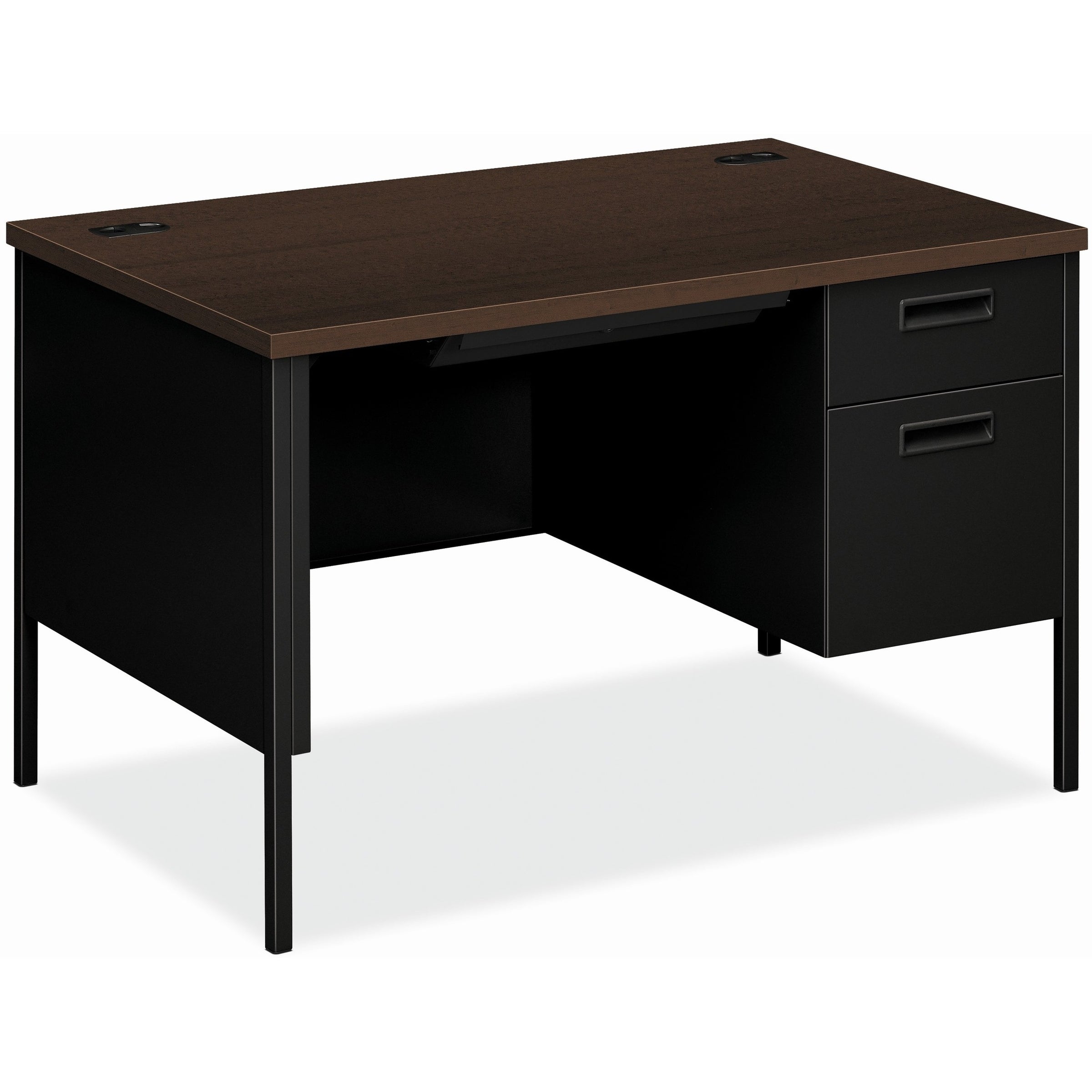 Metro Classic Series Right Pedestal Desk, 48" x 30" x 29.5", Mocha/Black