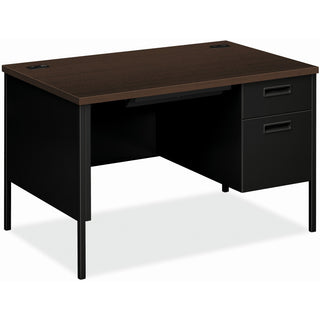 Metro Classic Series Right Pedestal Desk, 48" x 30" x 29.5", Mocha/Black