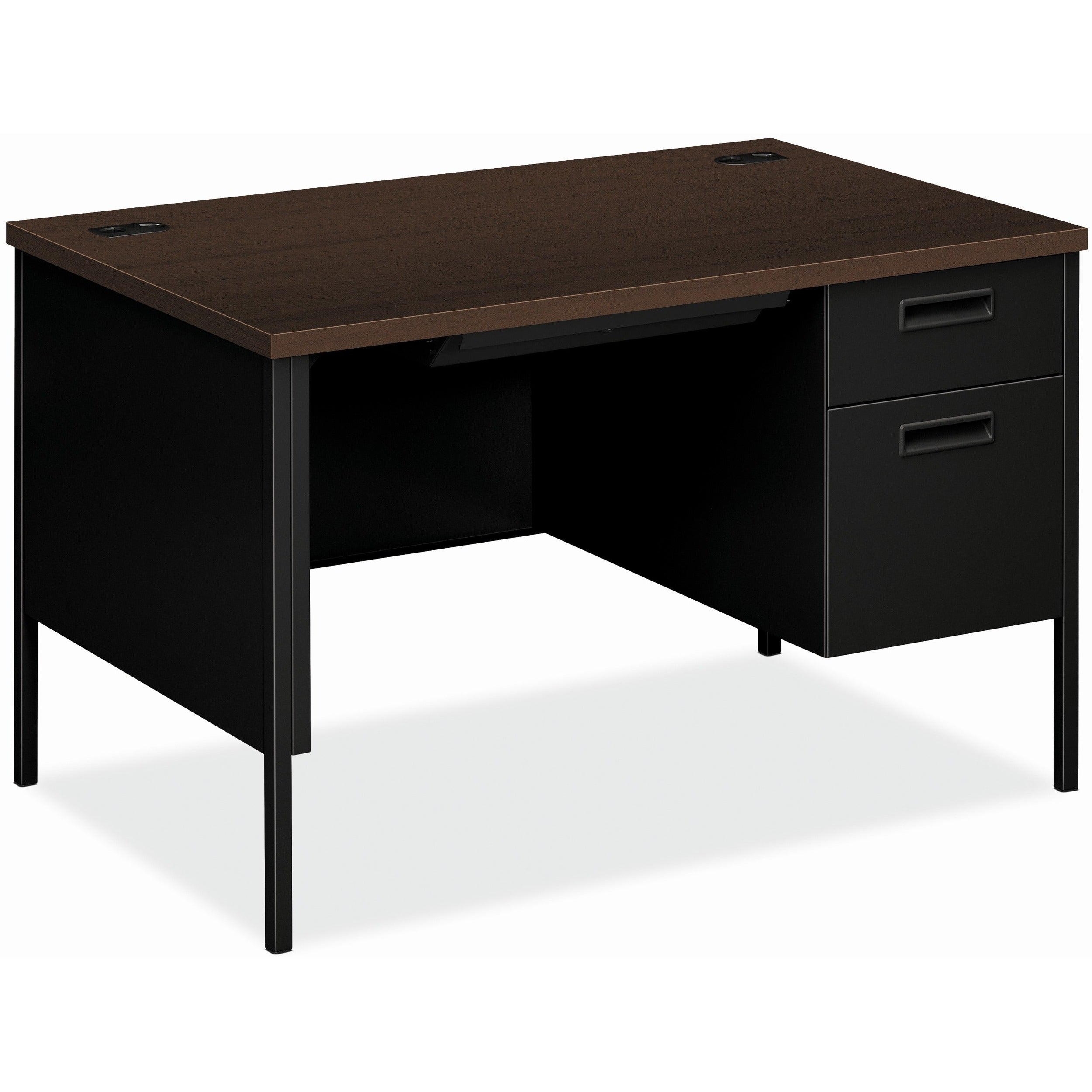 Metro Classic Series Right Pedestal Desk, 48" x 30" x 29.5", Mocha/Black