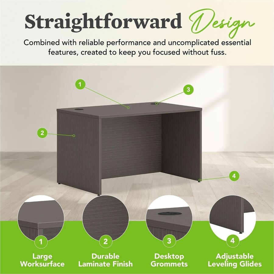 HON Mod HLPLDS4830 Desk Shell - 48" x 30"29" - Finish: Slate Teak