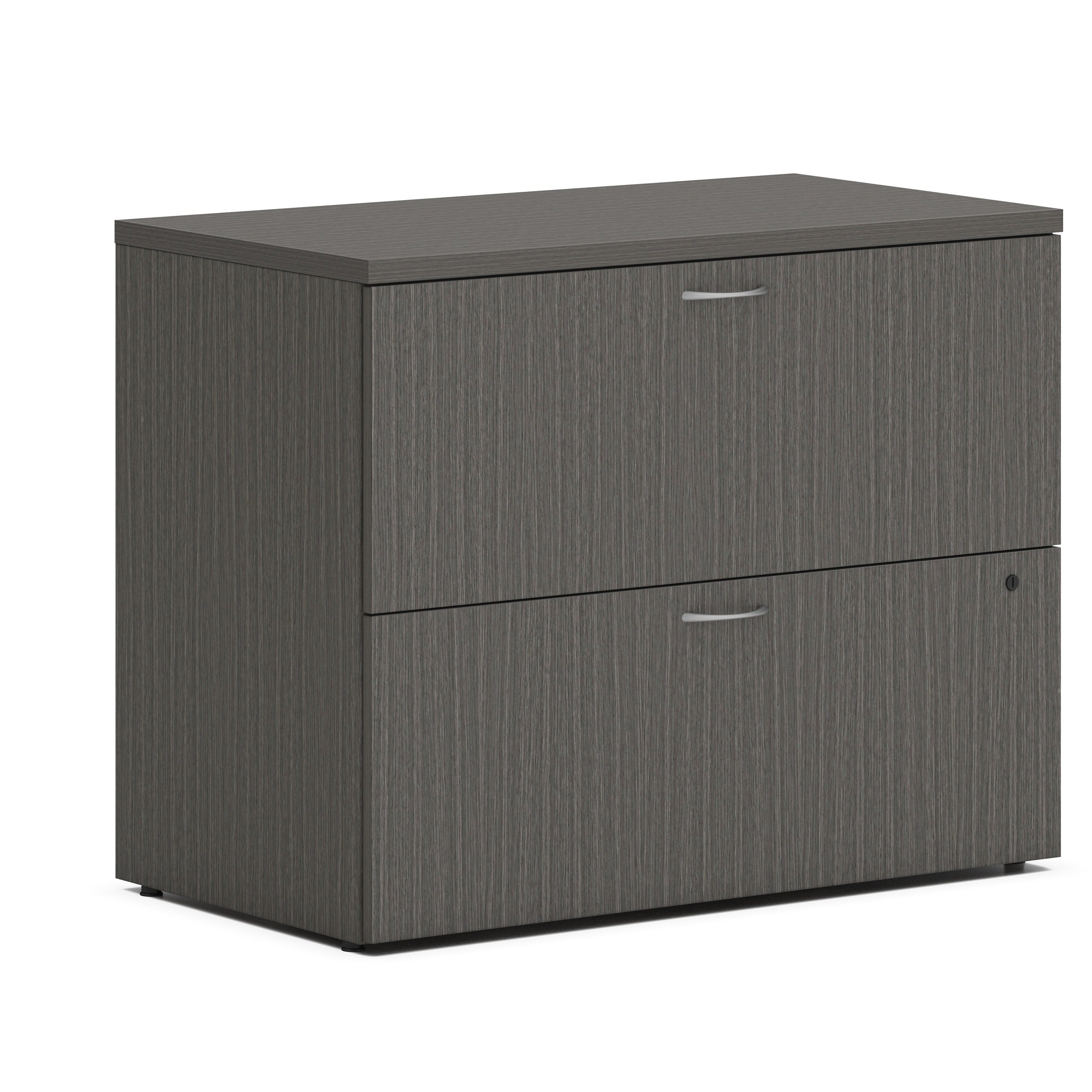 Mod Lateral File, 2 Legal/Letter-Size File Drawers, Slate Teak, 36" x 20" x 29