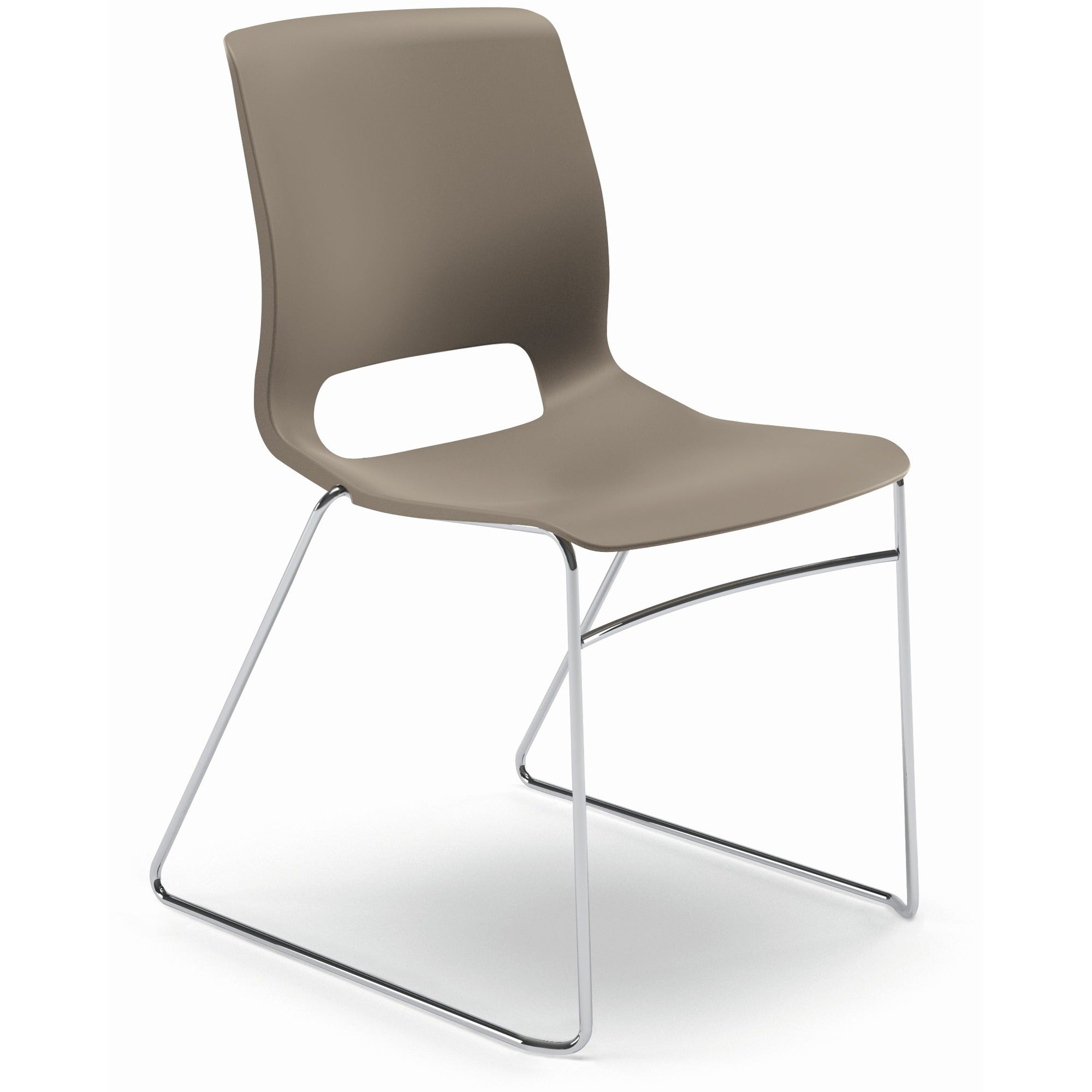 Motivate High-Density Stacking Chair, Supports 300 lb, 17.75" Seat Height, Shadow Seat, Shadow Back, Chrome Base, 4/Carton - 1