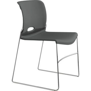 Olson Stacker High Density Chair, Supports Up to 300 lb, 17.75" Seat Height, Lava Seat, Lava Back, Chrome Base, 4/Carton