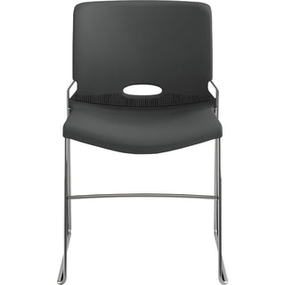 Olson Stacker High Density Chair, Supports Up to 300 lb, 17.75" Seat Height, Lava Seat, Lava Back, Chrome Base, 4/Carton