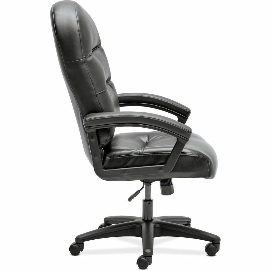Pillow-Soft 2090 Series Executive High-Back Swivel/Tilt Chair, Supports Up to 250 lb, 16" to 21" Seat Height, Black