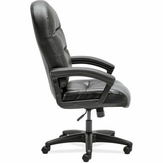 Pillow-Soft 2090 Series Executive High-Back Swivel/Tilt Chair, Supports Up to 250 lb, 16" to 21" Seat Height, Black