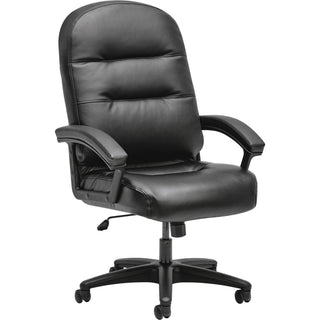 Pillow-Soft 2090 Series Executive High-Back Swivel/Tilt Chair, Supports Up to 250 lb, 16" to 21" Seat Height, Black