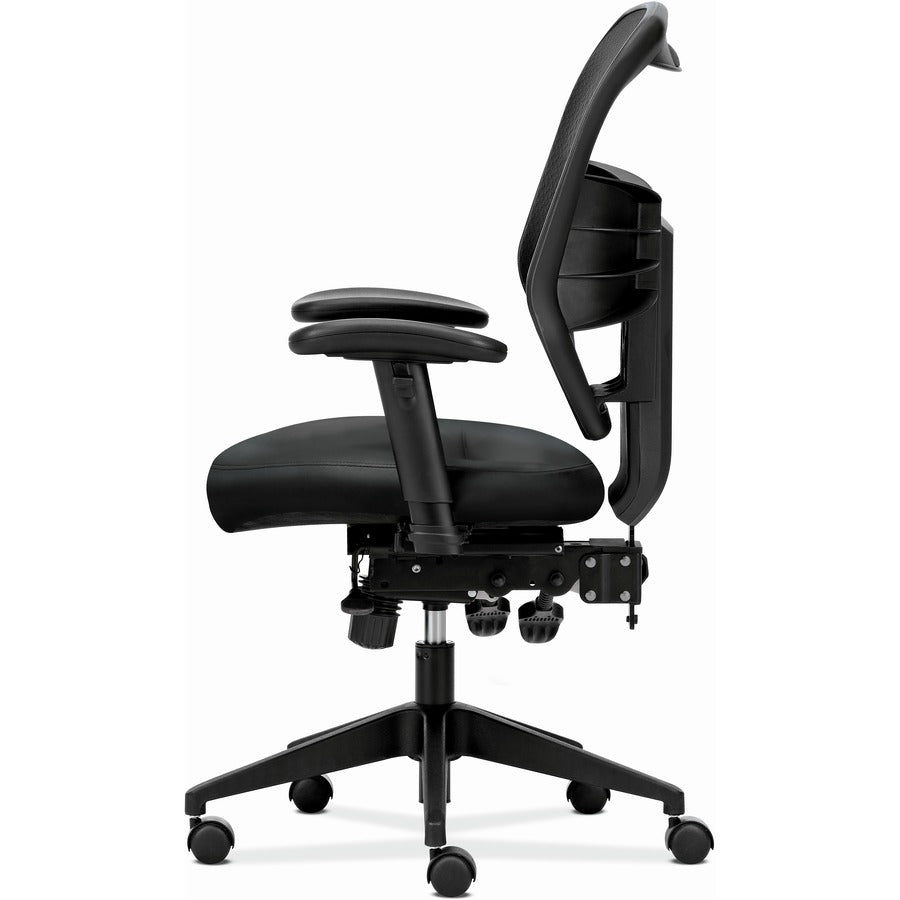 Prominent Mesh High-Back Task Chair, Supports Up to 250 lb, 17" to 21" Seat Height, Black