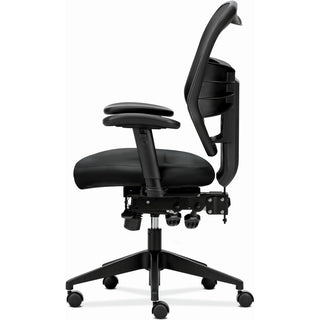Prominent Mesh High-Back Task Chair, Supports Up to 250 lb, 17" to 21" Seat Height, Black