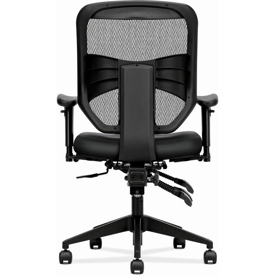 Prominent Mesh High-Back Task Chair, Supports Up to 250 lb, 17" to 21" Seat Height, Black