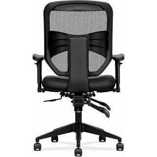 Prominent Mesh High-Back Task Chair, Supports Up to 250 lb, 17" to 21" Seat Height, Black