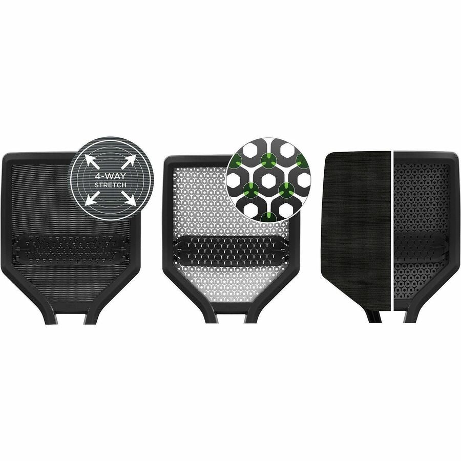 Solve Series Mesh Back Task Chair, Supports Up to 300 lb, 16" to 22" Seat Height, Midnight Seat, Black Back/Base