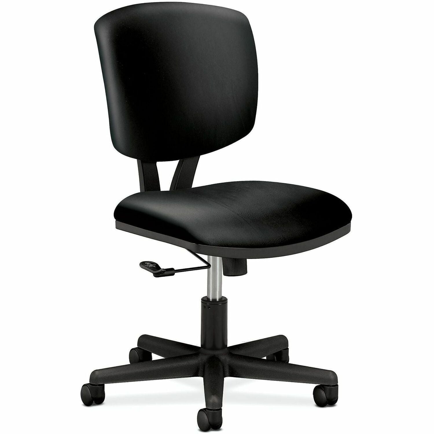 Volt Series Leather Task Chair, Supports Up to 250 lb, 18" to 22.25" Seat Height, Black