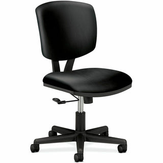 Volt Series Leather Task Chair, Supports Up to 250 lb, 18" to 22.25" Seat Height, Black