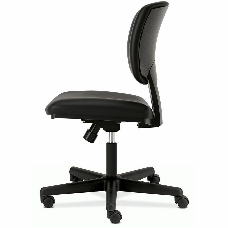 Volt Series Leather Task Chair, Supports Up to 250 lb, 18" to 22.25" Seat Height, Black
