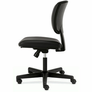 Volt Series Leather Task Chair, Supports Up to 250 lb, 18" to 22.25" Seat Height, Black