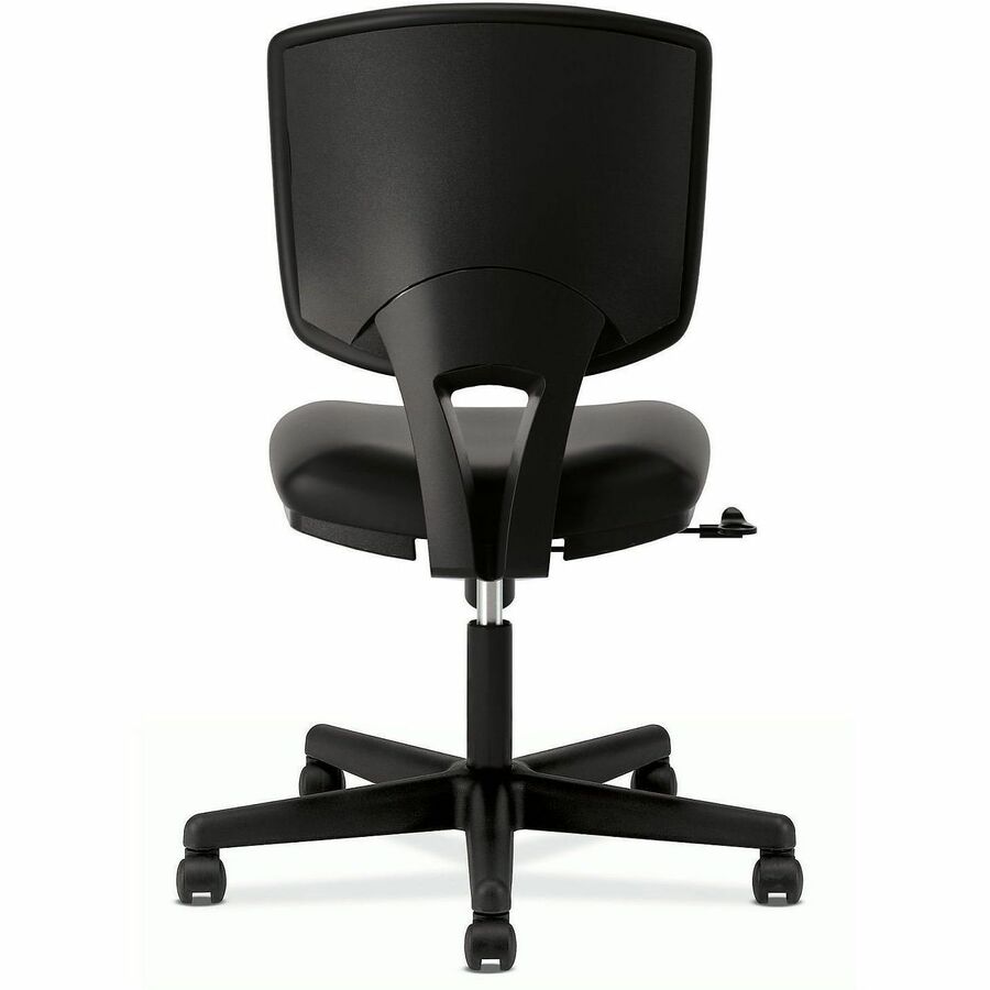 Volt Series Leather Task Chair, Supports Up to 250 lb, 18" to 22.25" Seat Height, Black