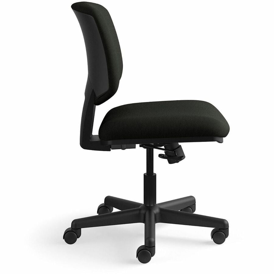 Volt Series Leather Task Chair, Supports Up to 250 lb, 18" to 22.25" Seat Height, Black