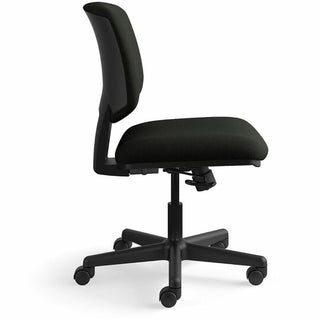 Volt Series Leather Task Chair, Supports Up to 250 lb, 18" to 22.25" Seat Height, Black