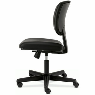 Volt Series Leather Task Chair with Synchro-Tilt, Supports Up to 250 lb, 18" to 22.25" Seat Height, Black