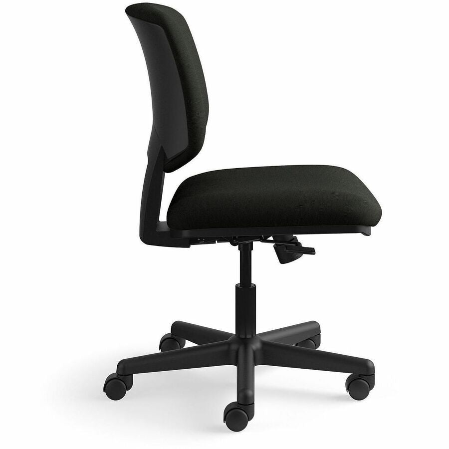 Volt Series Leather Task Chair with Synchro-Tilt, Supports Up to 250 lb, 18" to 22.25" Seat Height, Black