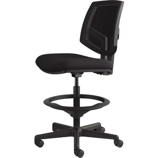 Volt Series Mesh Back Adjustable Task Stool, Supports Up to 275 lb, 22.88" to 32.38" Seat Height, Black