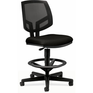 Volt Series Mesh Back Adjustable Task Stool, Supports Up to 275 lb, 22.88" to 32.38" Seat Height, Black