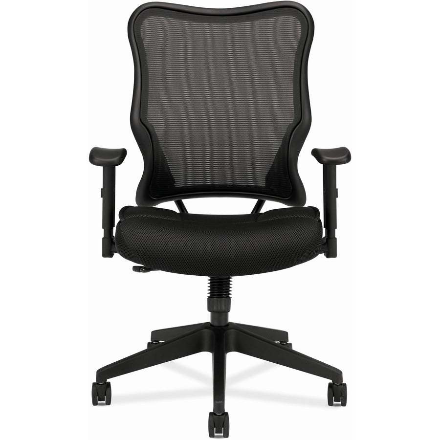 VL702 Mesh High-Back Task Chair, Supports Up to 250 lb, 18.5" to 23.5" Seat Height, Black