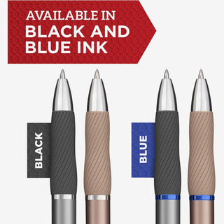 S-Gel Premium Metal Barrel Gel Pen, Retractable, Medium 0.7 mm, Black Ink, Gun Metal Gray Barrel, Dozen