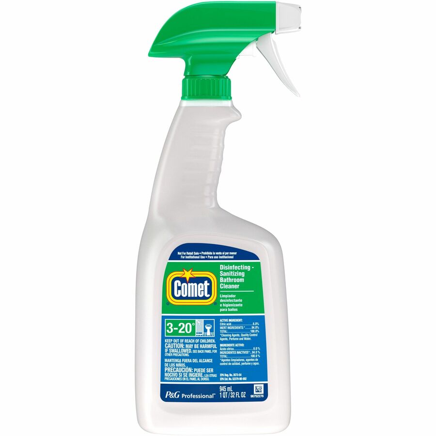 comet-disinfecting-bath-cleaner-ready-to-use-32-fl-oz-1-quart-citrus-scent-6-carton-disinfectant-scrub-free-non-abrasive-rinse-free-green_pgc19214ct - 2