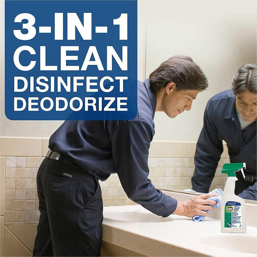 Comet Disinfecting Bath Cleaner - Ready-To-Use - 32 fl oz (1 quart) - Citrus Scent - 6 / Carton - Disinfectant, Scrub-free, Non-abrasive, Rinse-free - Green